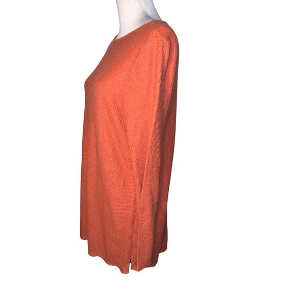 J Jill women’s size M longsleeve waffle knit Lagenlook Y2K tunic lightweight - Picture 5 of 9
